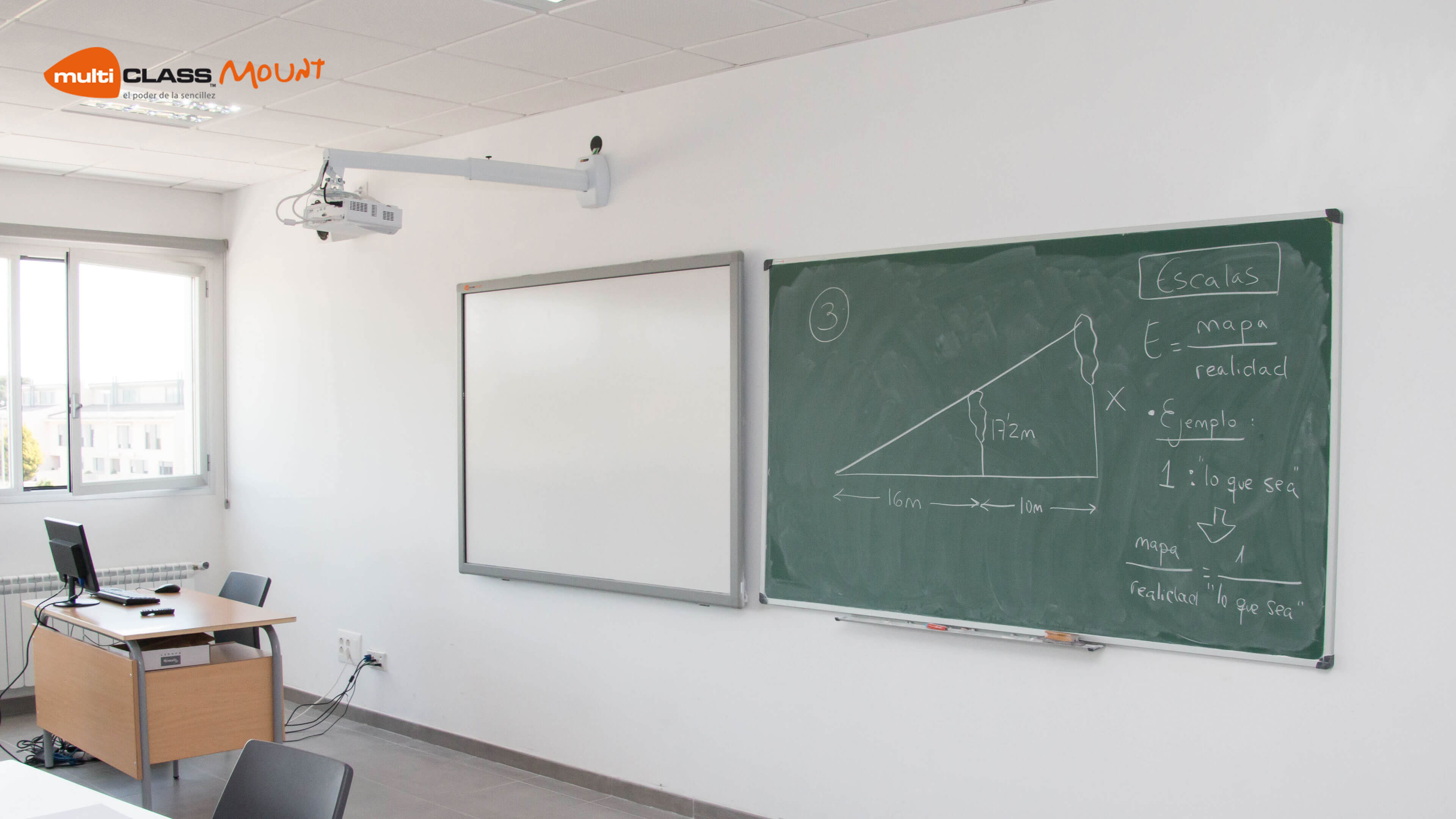 Soportes de pizarras y proyectores regulable corto - Imagen 10
